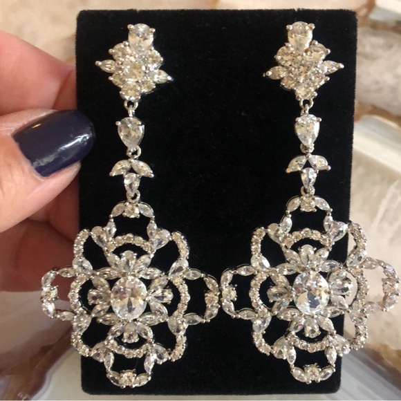 Stunning Byzantine Swarovski Statement Earrings-Boutique - Picture 2 of 9
